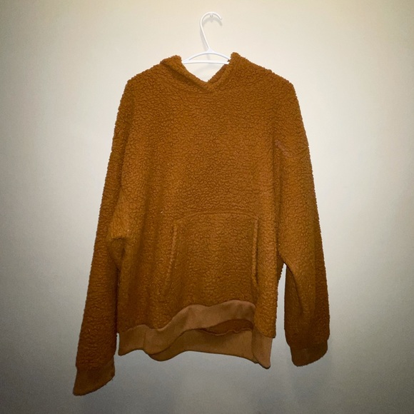 Brown Sherpa hoodie - Picture 2 of 2
